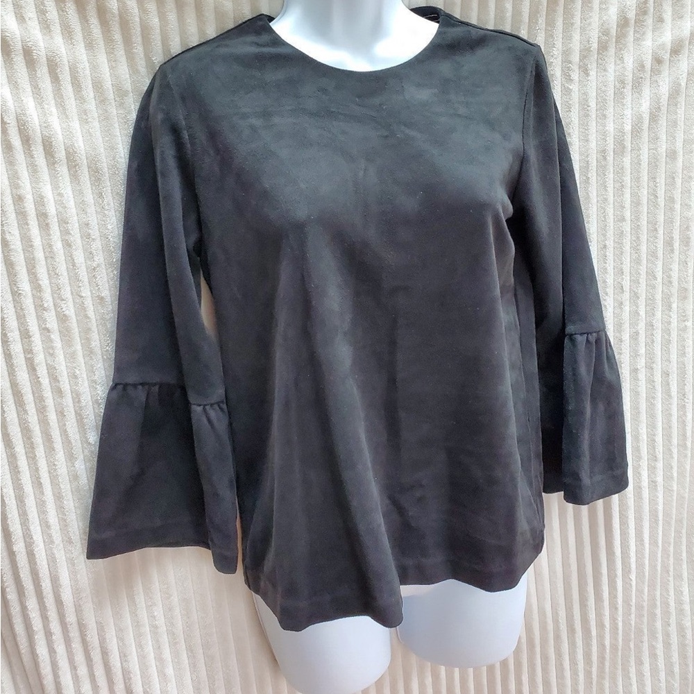 J. McLaughlin bell sleeve suede top